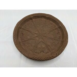 Hartstone Pottery USA Pie Plate Hearts Swirls Baker Stoneware